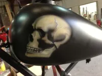 Harley Davidson – Aérographie tête de mort flamming (9)