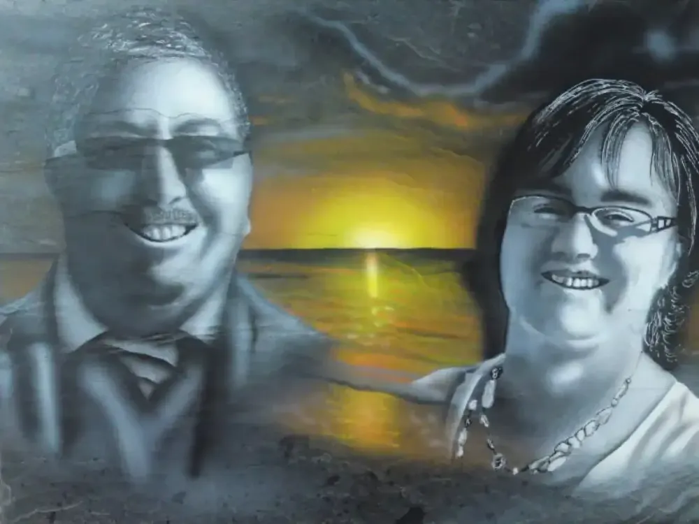 Portraits sur ardoise
