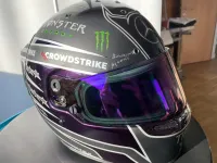 Casque Hamilton Mercedes 2021 – Noir mat & violet (36)